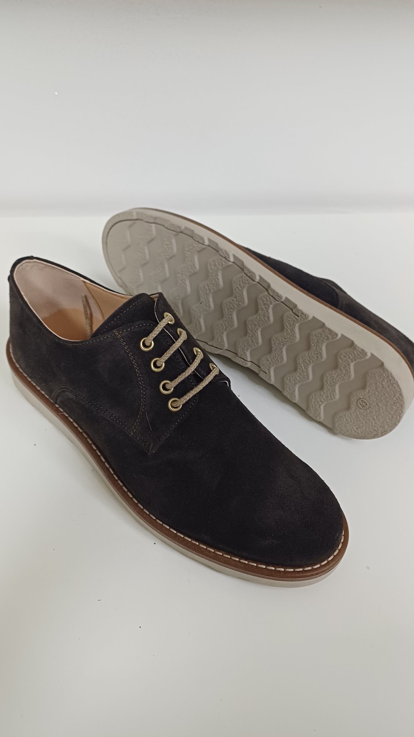 Derby Uomo Casual Scamosciato Marrone