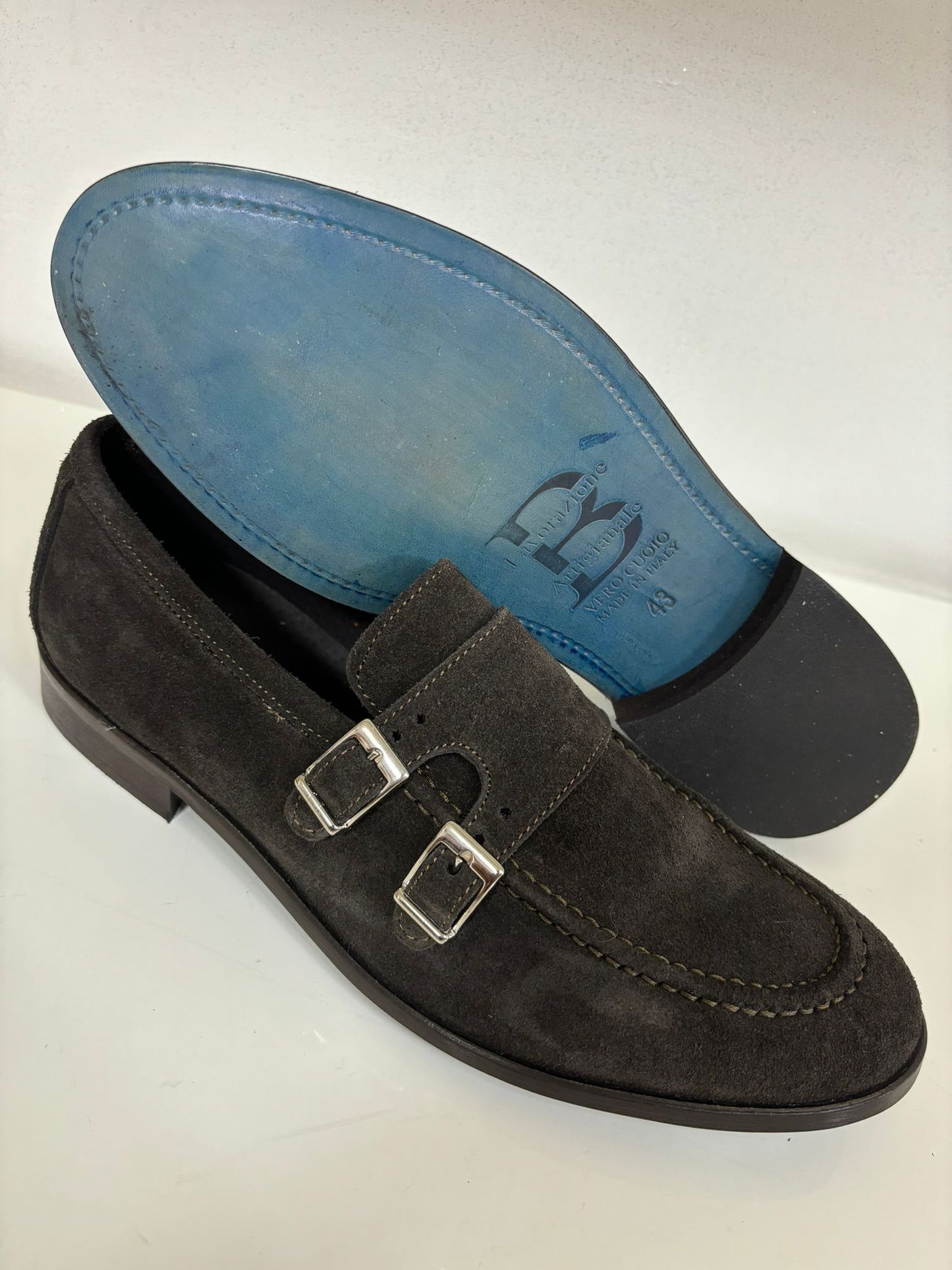 Mocassino Tassel Doppia Fibia Scamosciato