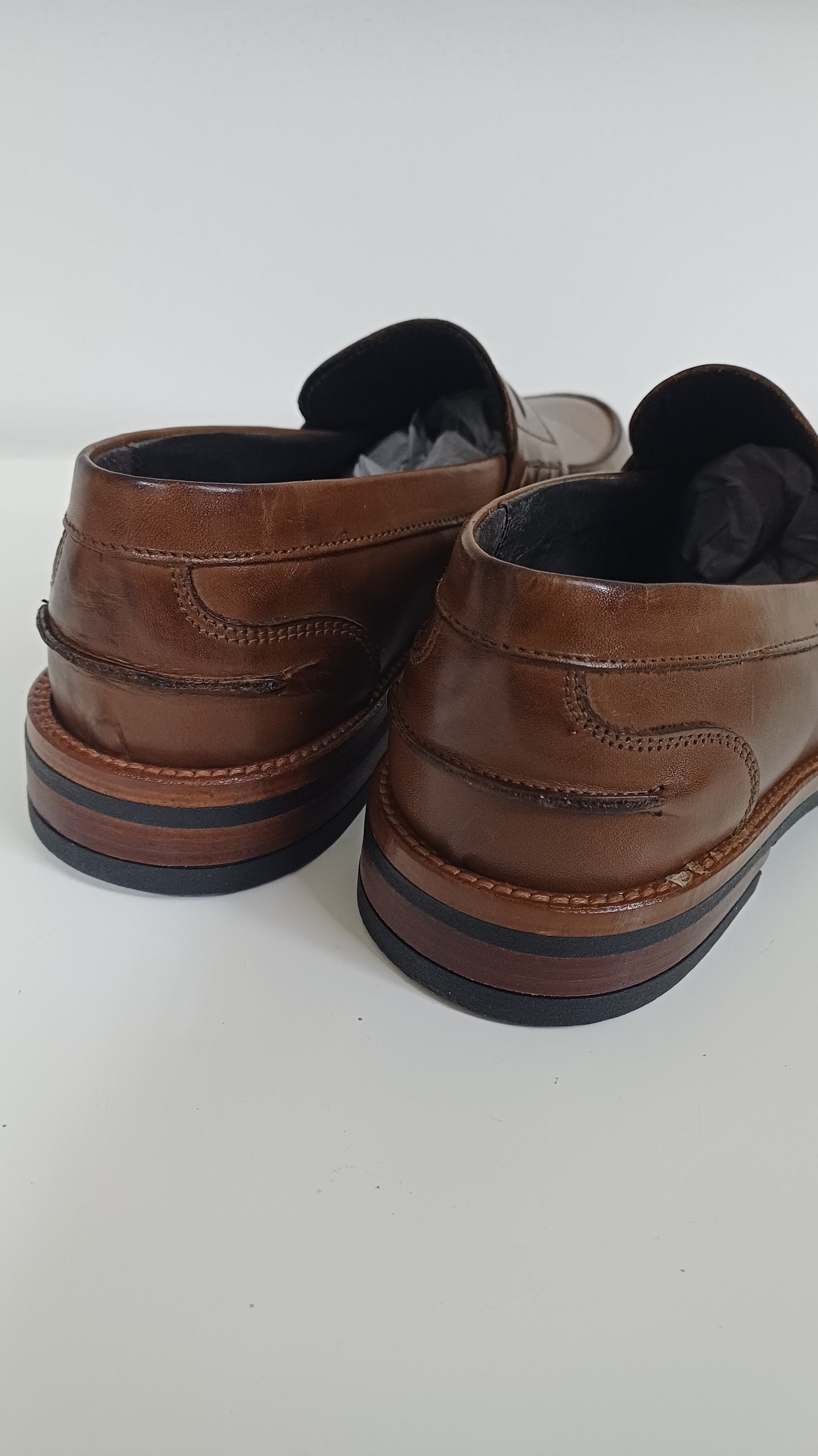 Mocassino Penny — Pelle Marrone Suola Gomma