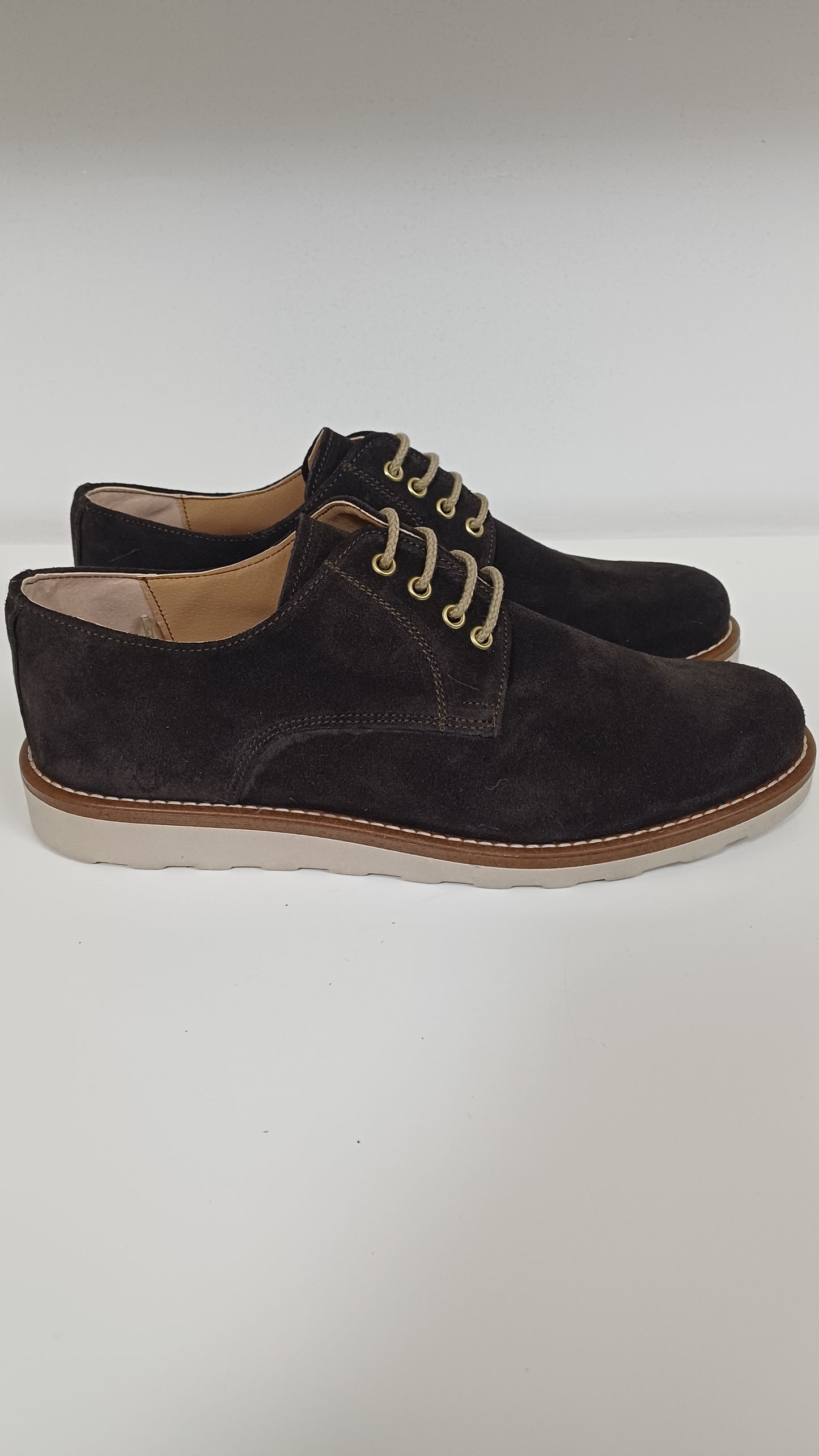 Derby Uomo Casual Scamosciato Marrone