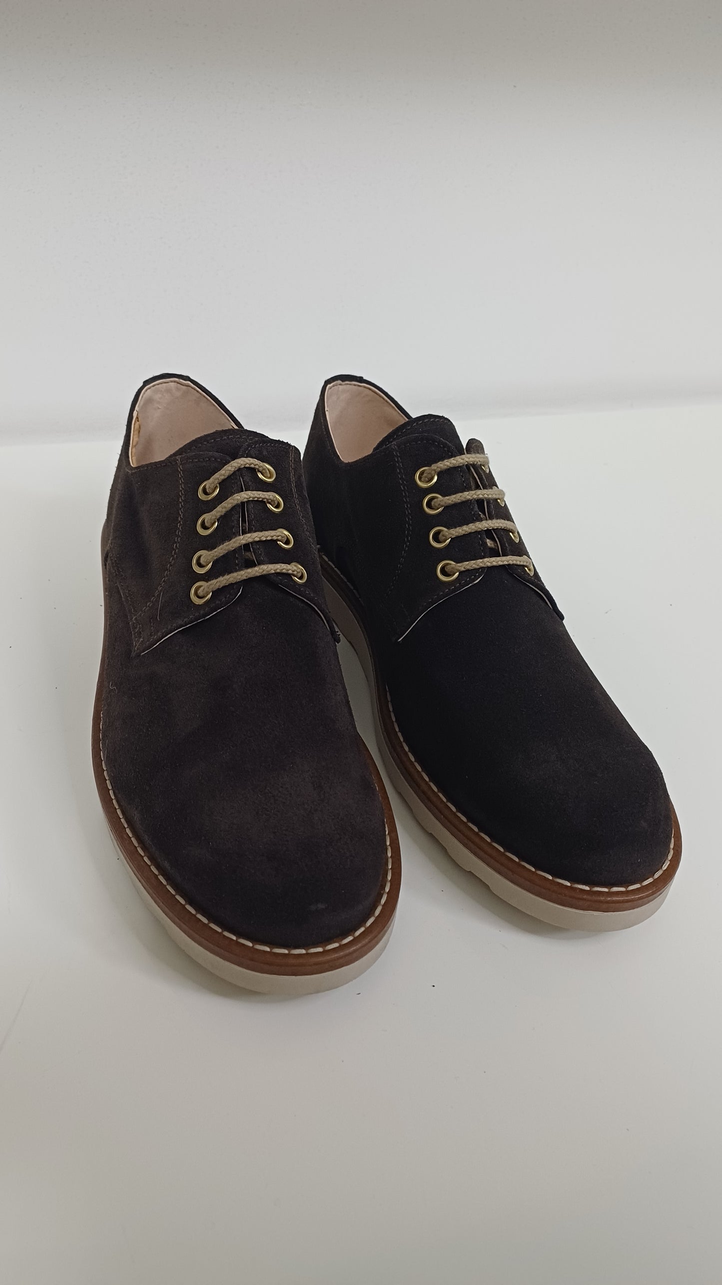 Derby Uomo Casual Scamosciato Marrone