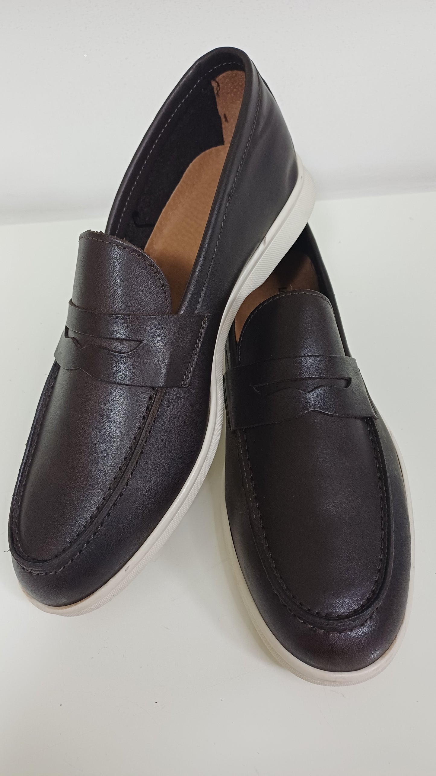Mocassino Uomo Casual in Vera Pelle Marrone