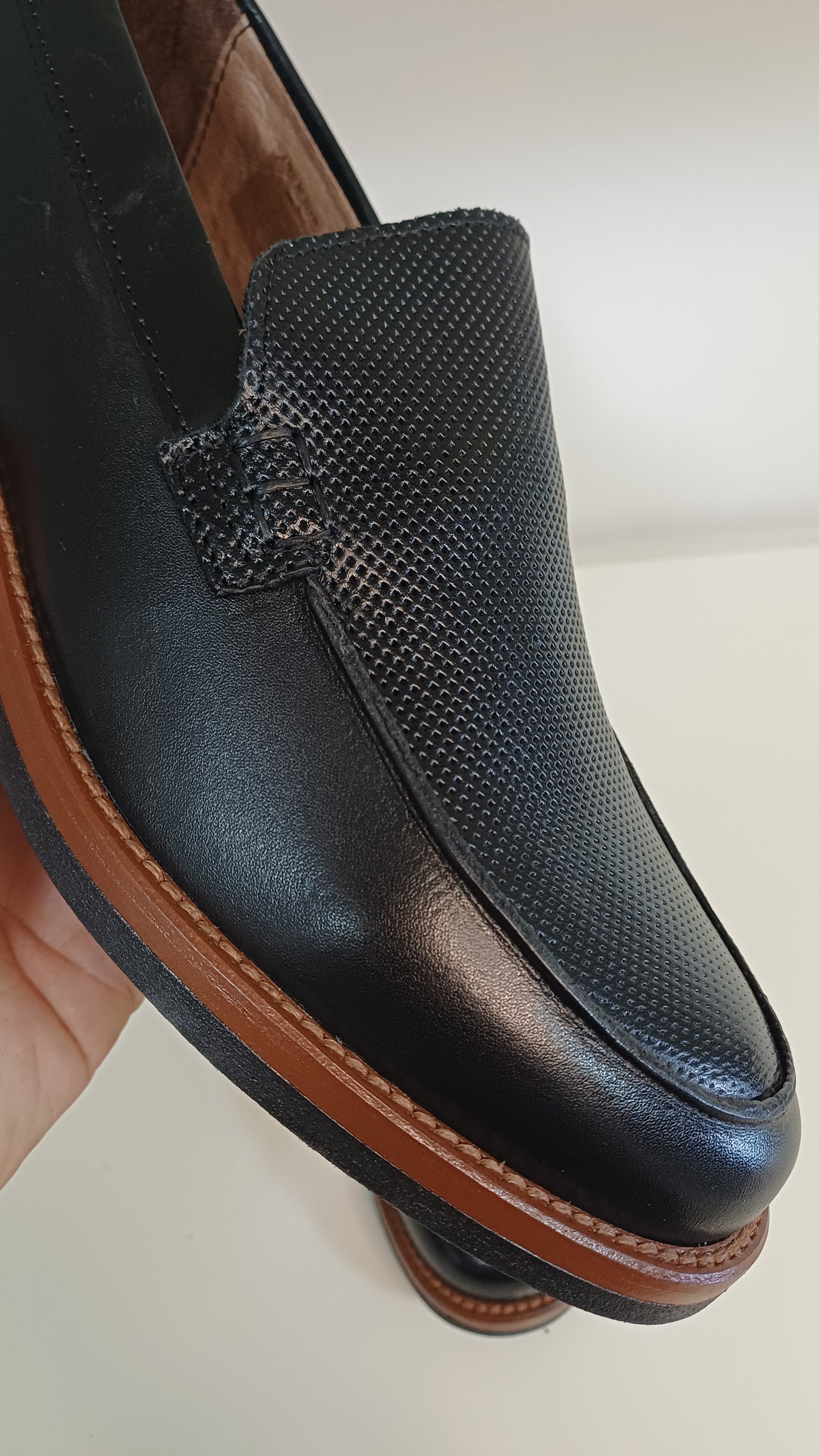 Mocassino Penny Uomo Vera Pelle Vitello Nero