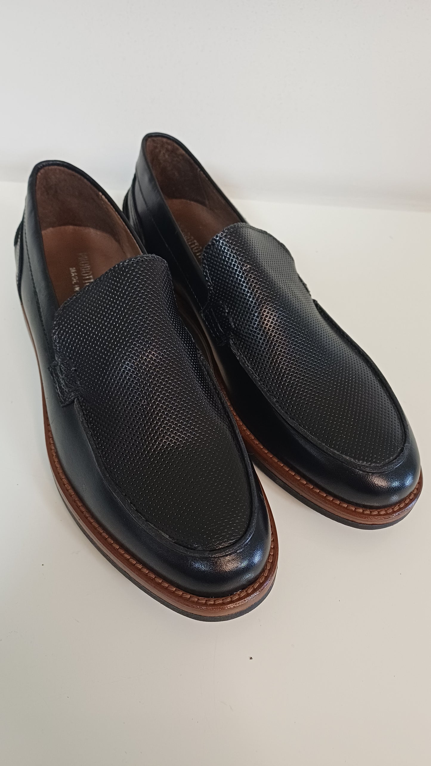 Mocassino Penny Uomo Vera Pelle Vitello Nero