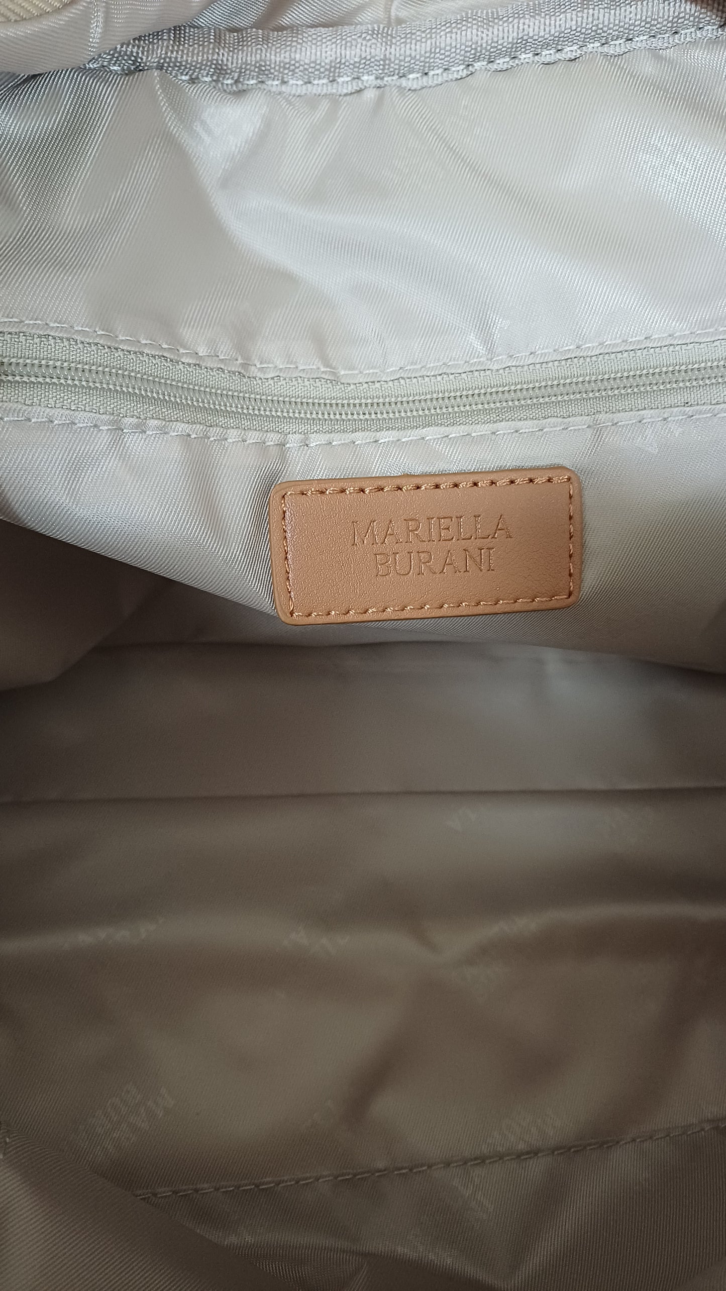 Borsa Mariella Burani Paglia e Similpelle Cuoio