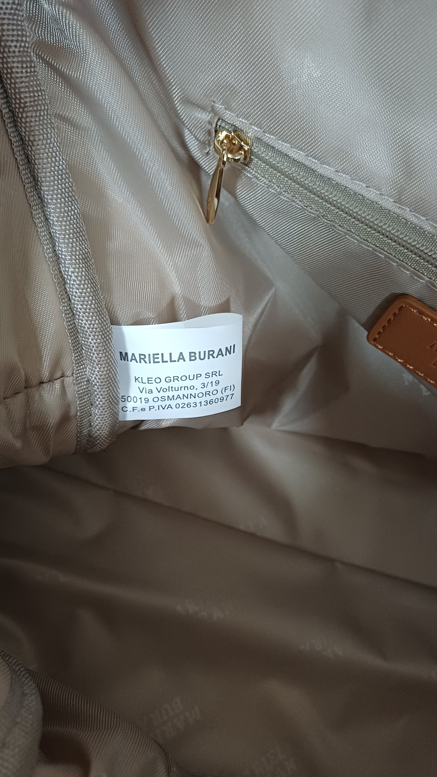 Borsa Mariella Burani Paglia e Similpelle Cuoio