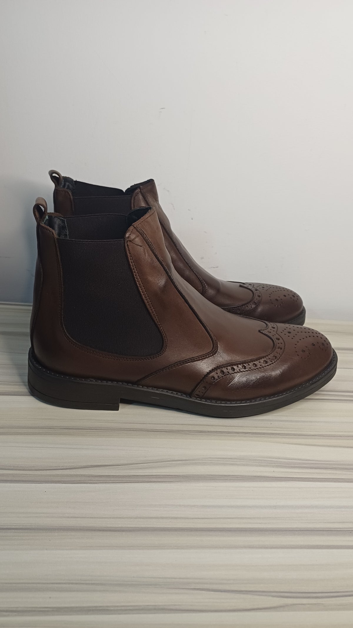 Chelsea Boot Brogue Uomo in Vera Pelle – Made in Italy