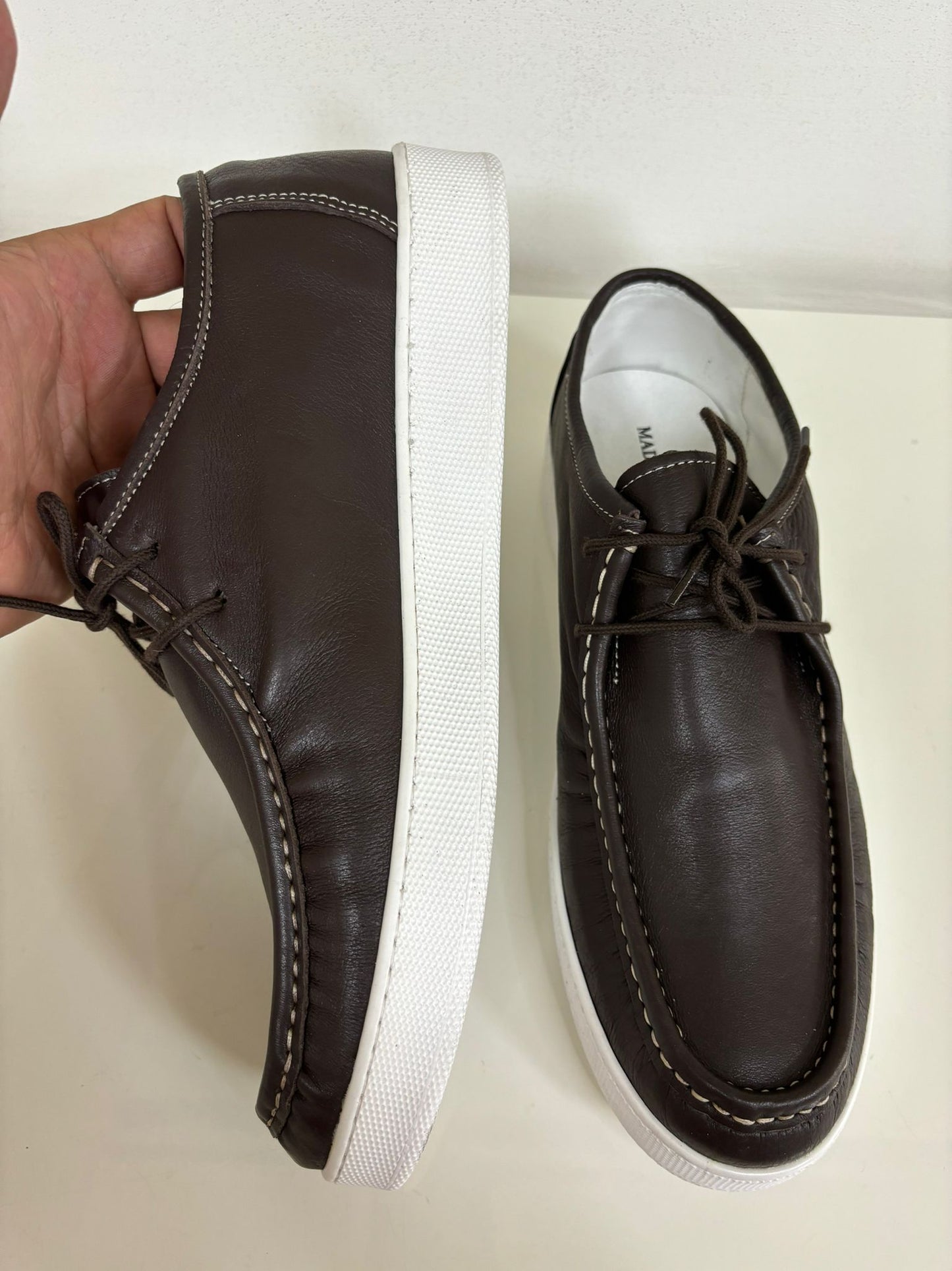 Mocassino Ingegnere in Vera Pelle marrone