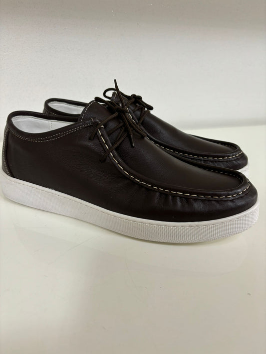 Mocassino Ingegnere in Vera Pelle marrone