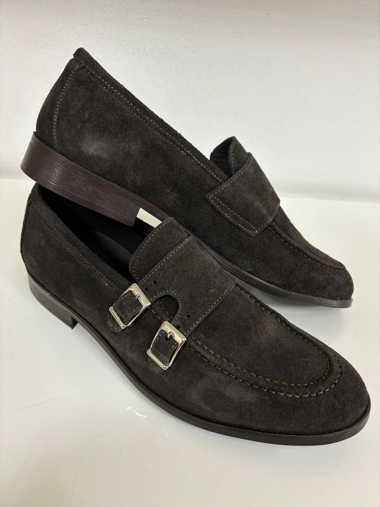 Mocassino Tassel Doppia Fibia Scamosciato