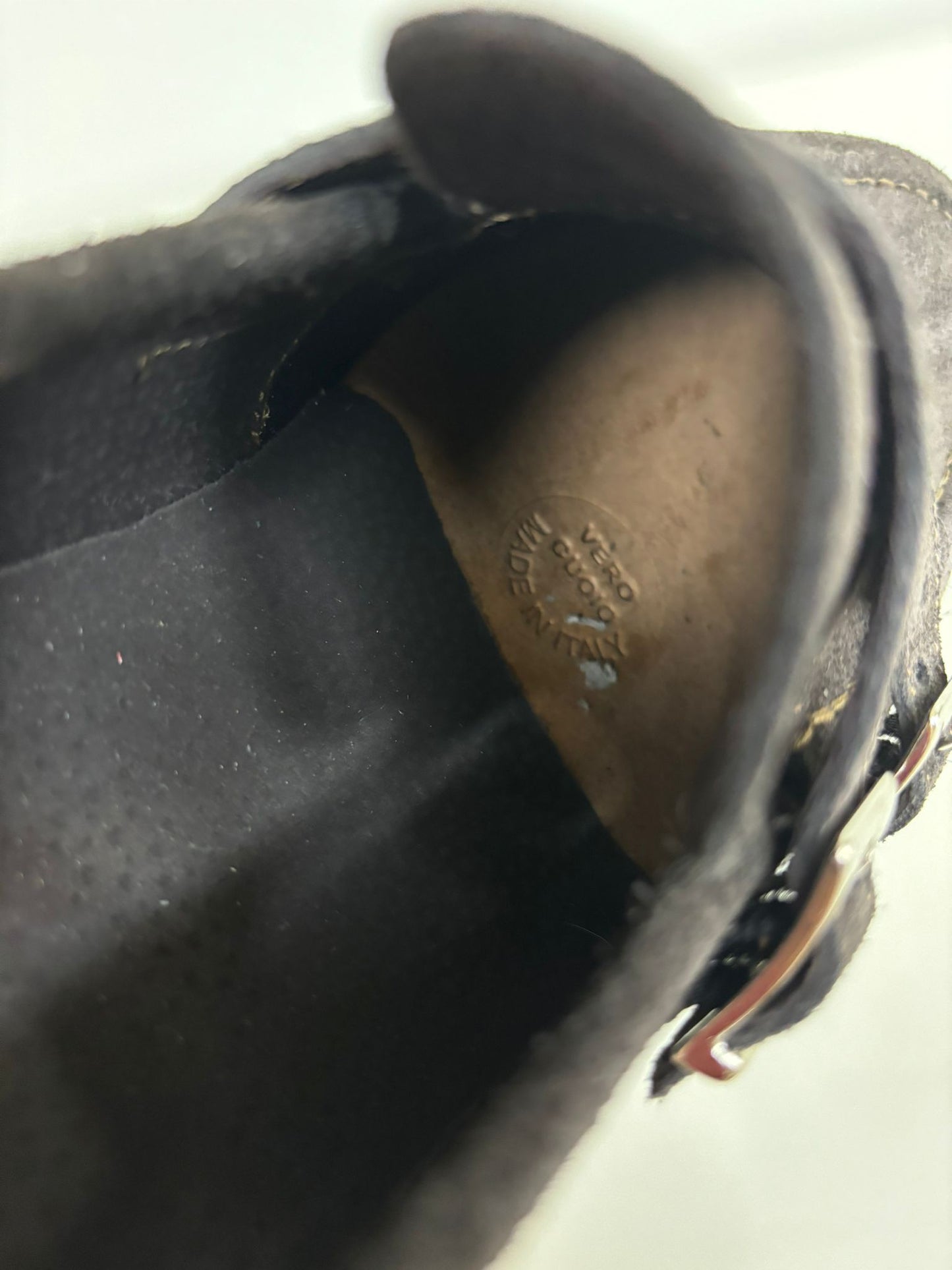 Mocassino Tassel Doppia Fibia Scamosciato