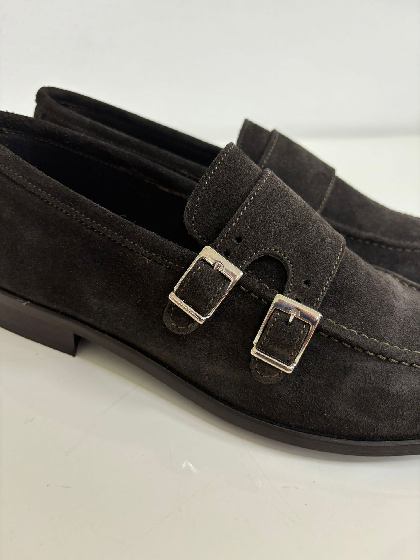 Mocassino Tassel Doppia Fibia Scamosciato