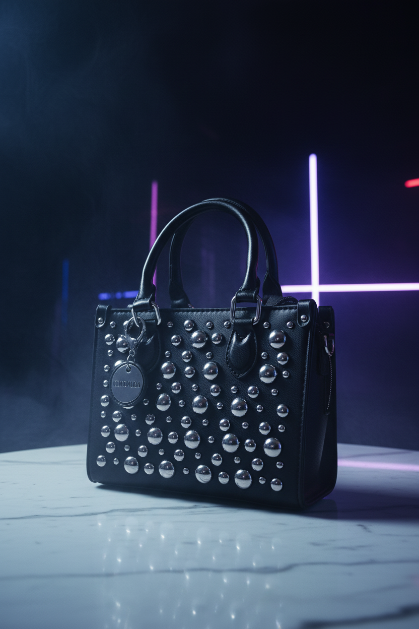 Borsa nera marmo nightlife