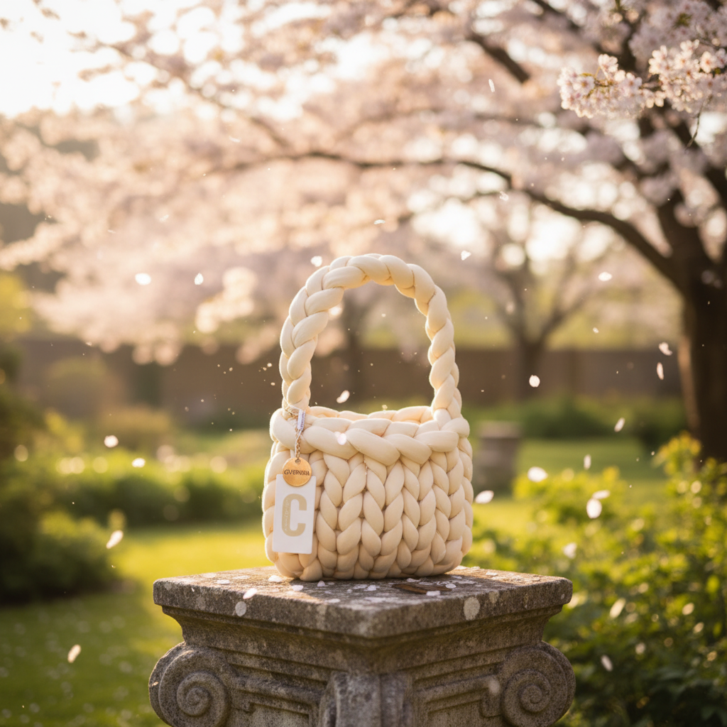 Borsa panna giardino primavera