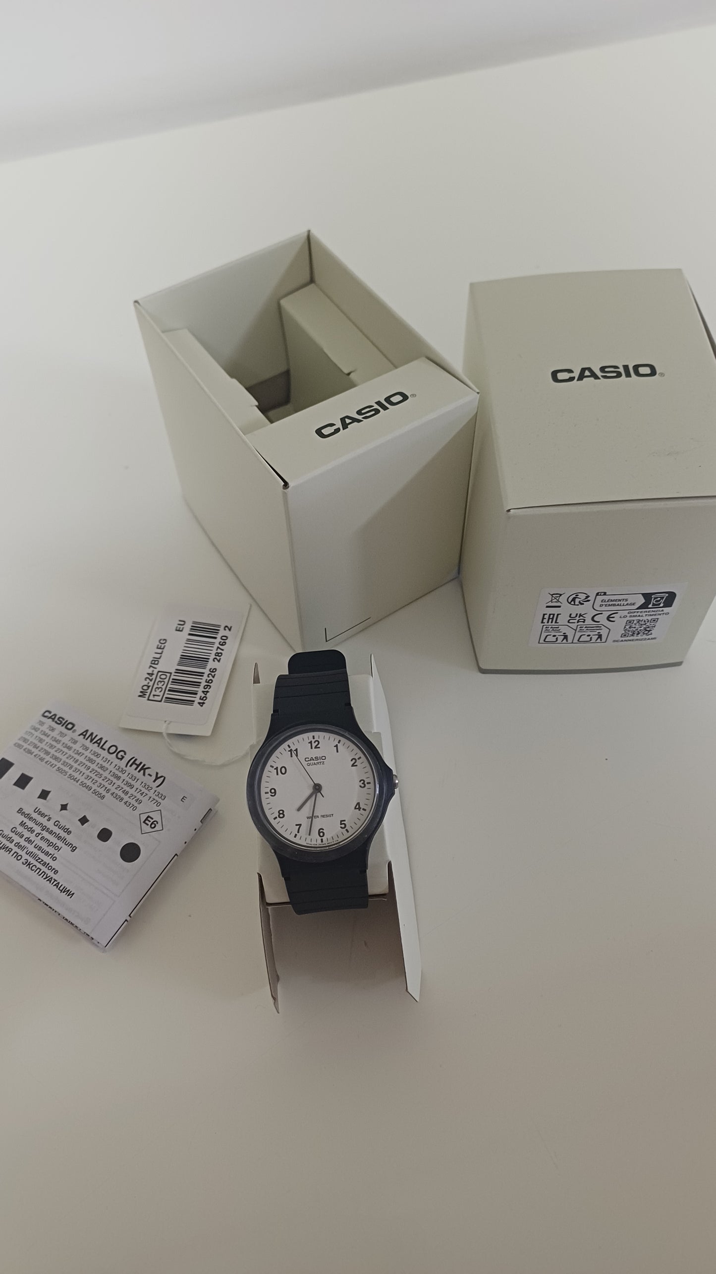 Casio MQ-24-7BLLEG — Orologio Unisex Analogico Quarzo Cinturino Resina Nero