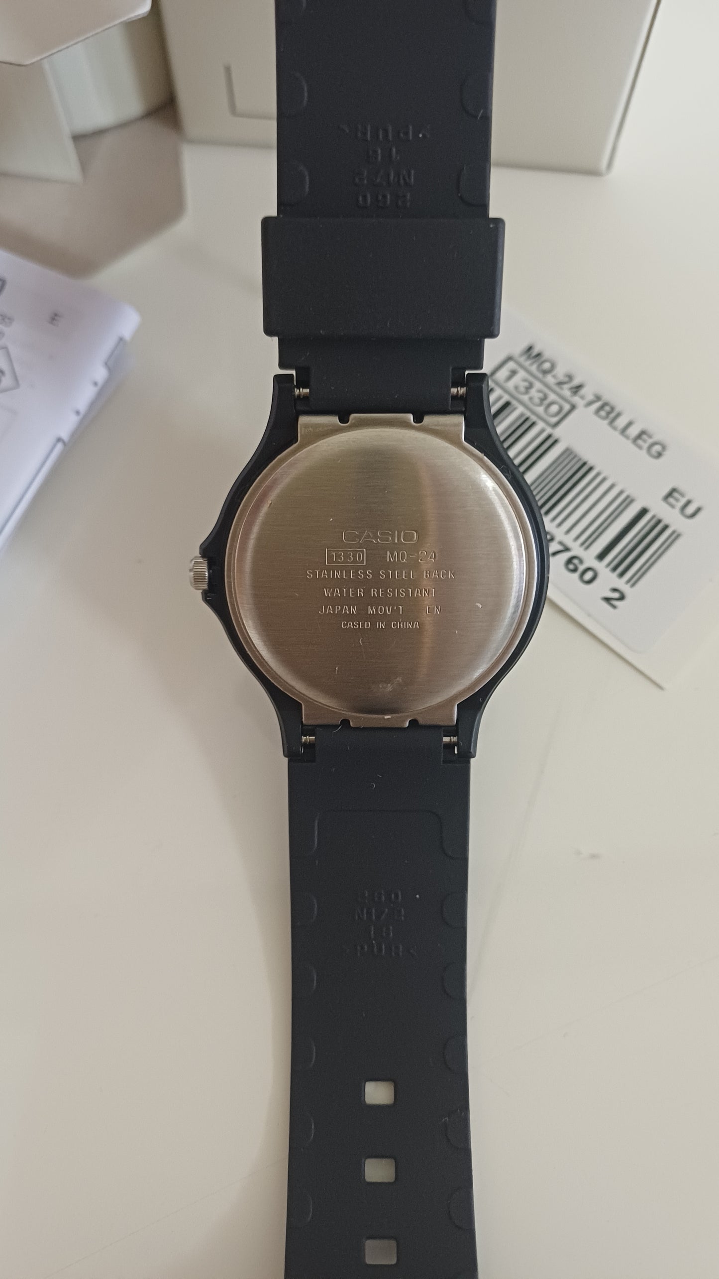 Casio MQ-24-7BLLEG — Orologio Unisex Analogico Quarzo Cinturino Resina Nero
